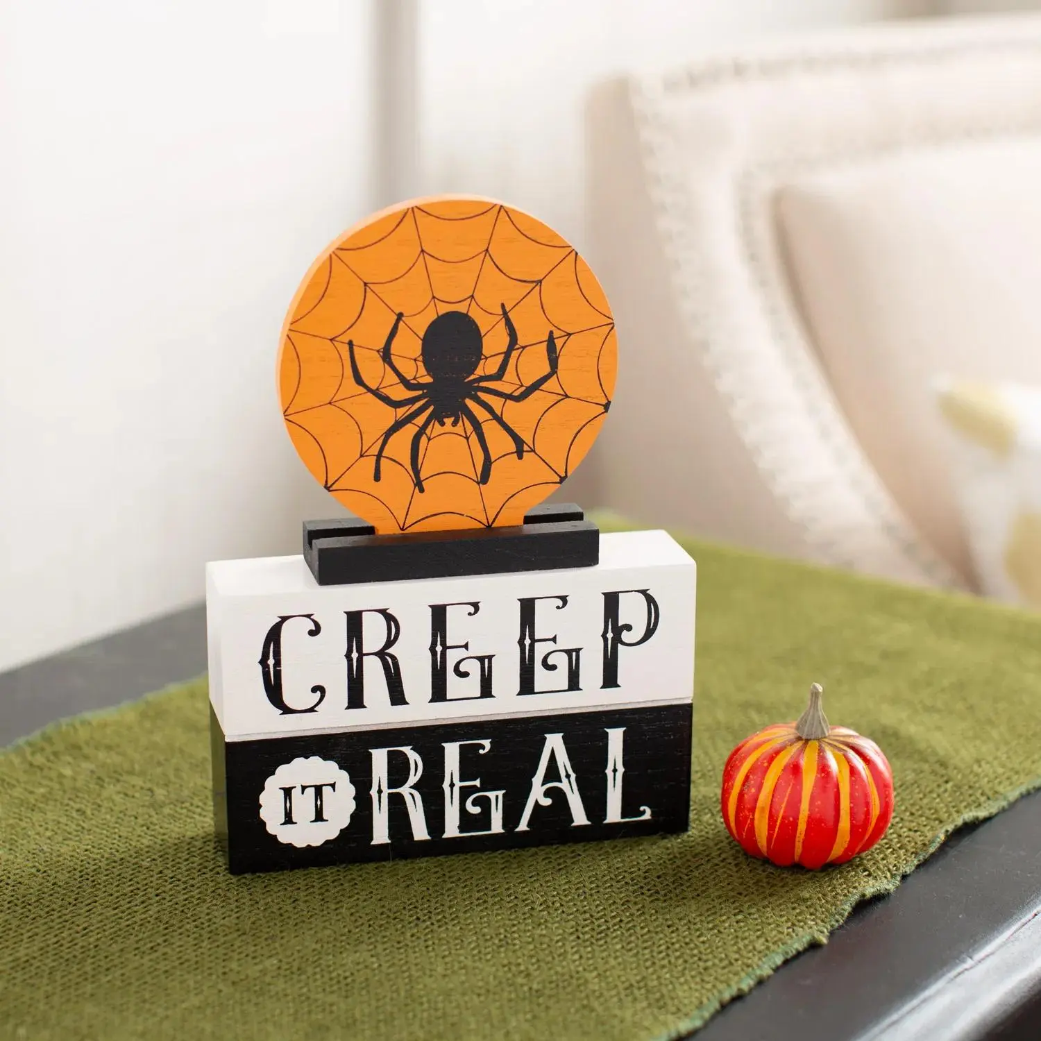 Creep It Real Stacked Tabletop Sign, Halloween, Home Decor, 1 Piece