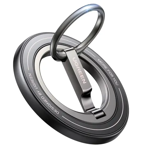 UGREEN MagSafe Magnetic Ring Grip Phone Accessory - Magnetic Grip Phone Holders & Mounts, 360° Rotatable, Adjustable Stand, Secure Hold, Hands-Free Calls, MagSafe Compatible for iPhone 17/16/15/14/13/12 Pro Max Air