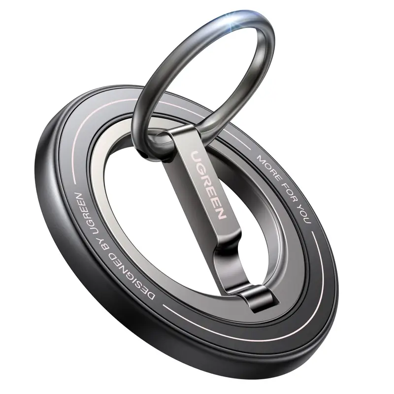 UGREEN MagSafe Magnetic Ring Grip Phone Accessory - Magnetic Grip Phone Holders & Mounts, 360° Rotatable, Adjustable Stand, Secure Hold, Hands-Free Calls, MagSafe Compatible for iPhone 17/16/15/14/13/12 Pro Max Air