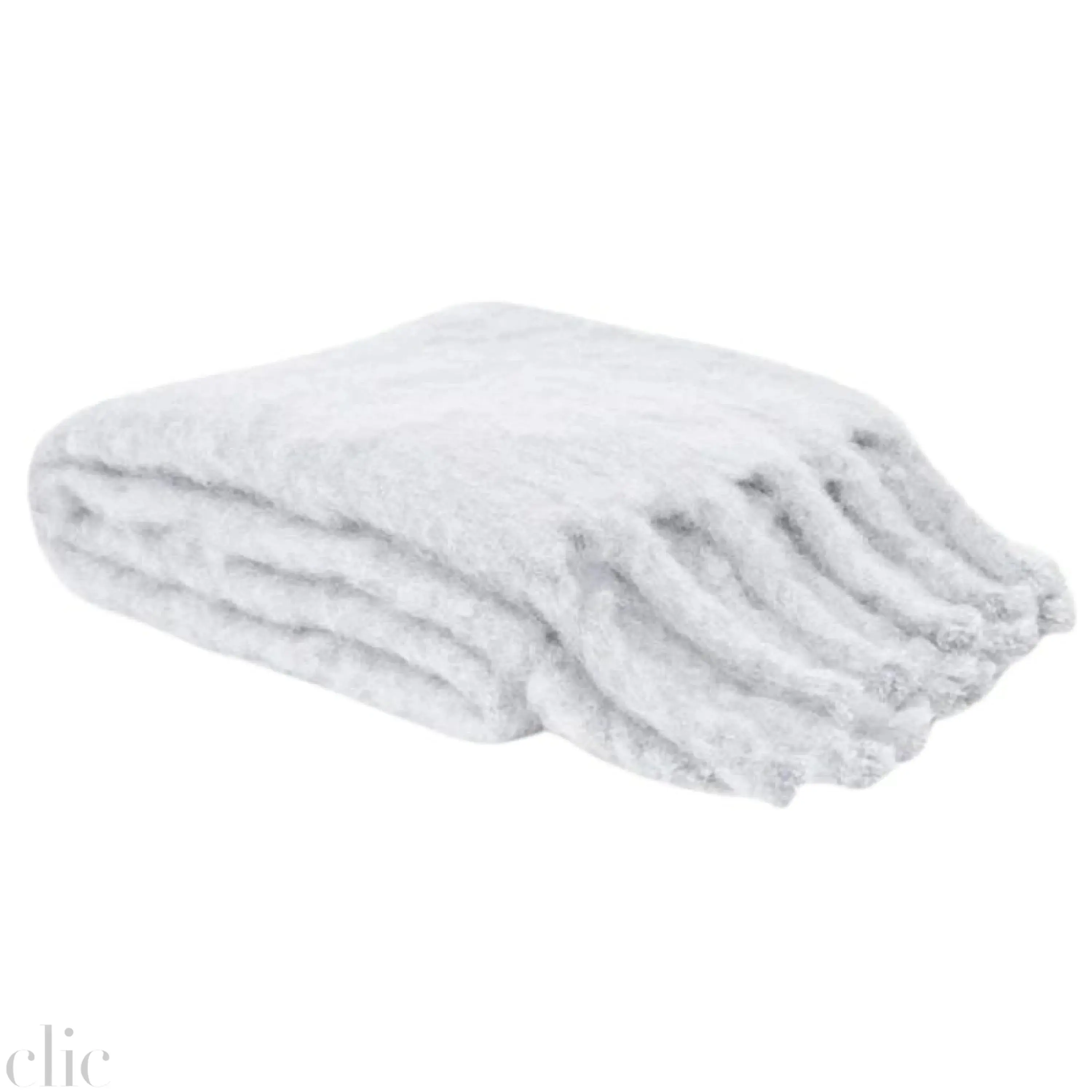 Mohair Blanket in Silver