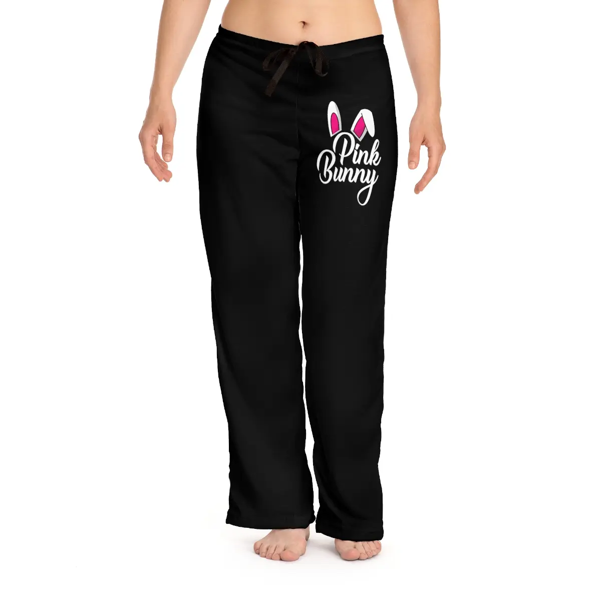 Women's Pink Bunny Pajama Pants (AOP)
