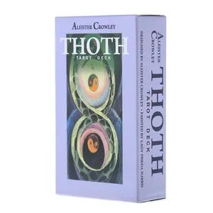 Beginner-Friendly Thoth Tarot Card Set, Standard Size 78-Piece Deck by Aleister Crowley, Perfect for Party Games & Spiritual Insights