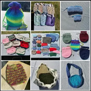 Andrea’s Crochet Bags— Tote, Drawstring, Zip-Pouch, Coin Purse, Tablet Sleeve, Phone Pocket, Grocery Bag, Shoulder Bag