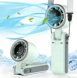 【Free Shipping 】Portable Handheld Turbo Fan, 5 Gear Wind,4000mAh Battery Operated, Up to 10 Working Hours, 3 IN 1 Hand Fan Rechargeable with Air Turbo Tech Cooling Fan for Outdoor Activities, Travel, Working, Summer Selected Products