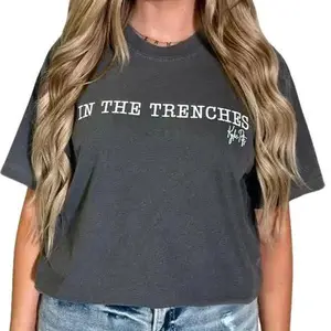Kylie Pitts In The Trenches Crewneck Cotton Unisex T-Shirt, Funny Cotton Shirt, Full Colors, Full Sizes, Gift For Her Top Womenswear