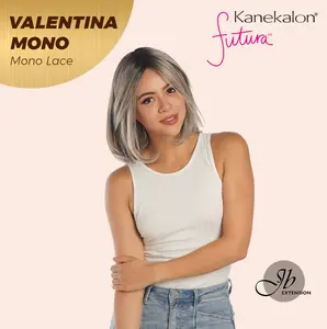 JBEXTENSION VALENTINA MONO Full Monofilament Wig 12 Inches Ombre Brown Full Mono Lace Wig With Anti-slip Silicone Strips Glueless Wig VALENTINA MONO【BENDY EAR TABS】