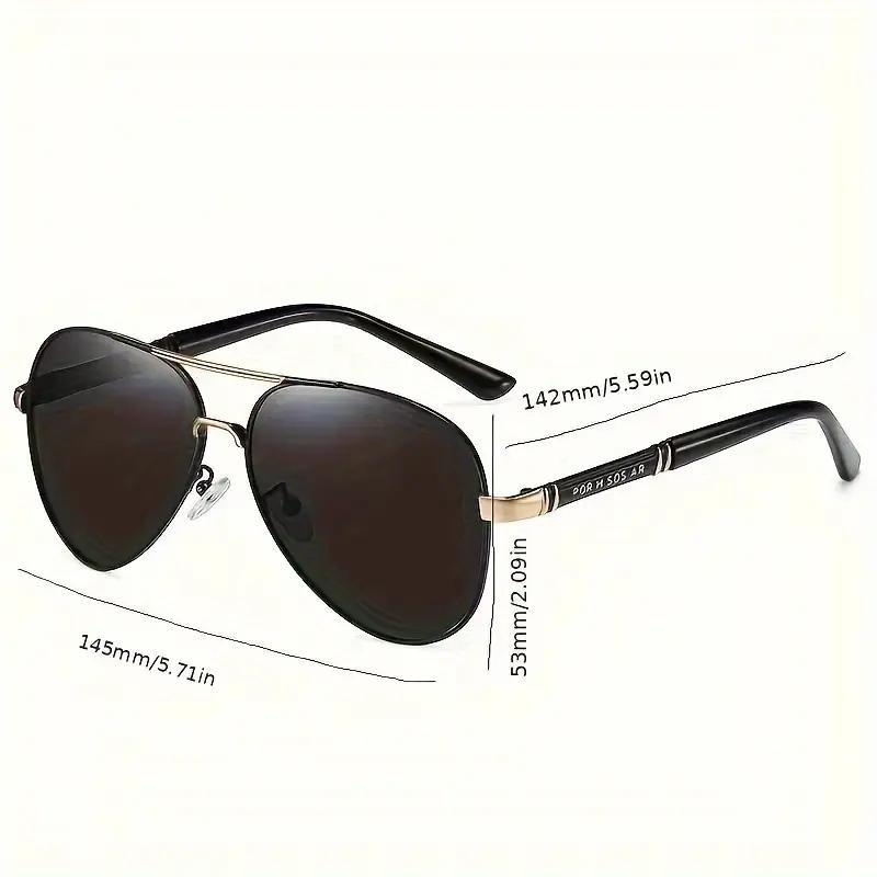 2 Pairs of Unisex Polarized Aviator Sunglasses, Durable Frames with Anti-Glare Lenses for Driving, Fishing and Outdoor Travel, Provide Full UV Protection.