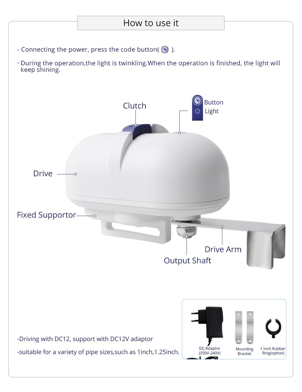 Smart Water Valve, WiFi Water Shutoff Valve Works with Alexa & Google Voice Control Smart Life App Control, Remote Water ShutOff Valve, Easy Install on 1/2" to 1" in Pipe (WiFi Version)