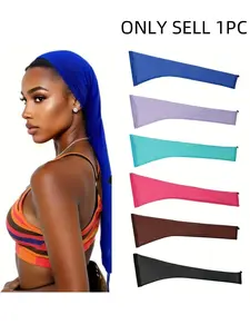 Women's Adjustable Elastic Braided Hair Socks, Anti-Frizz Hair Cover, Secure Fit for Ponytail, Bun, Gym, Party, Daily Use, Non-Slip Design, Tubi Hair Wrap