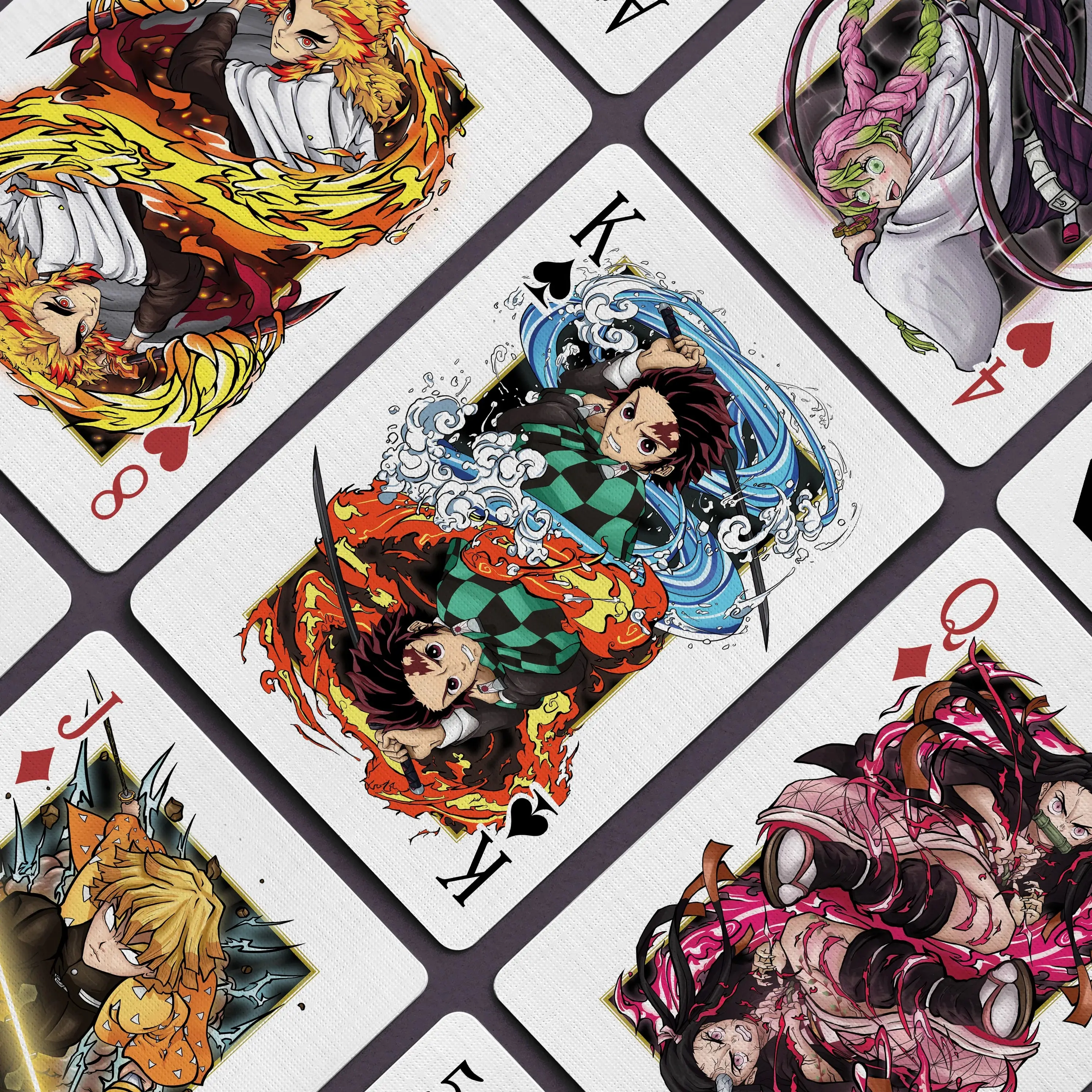 Demon Slayer Playing Card Deck with Tanjiro and Nezuko, Anime Manga Art Collectible