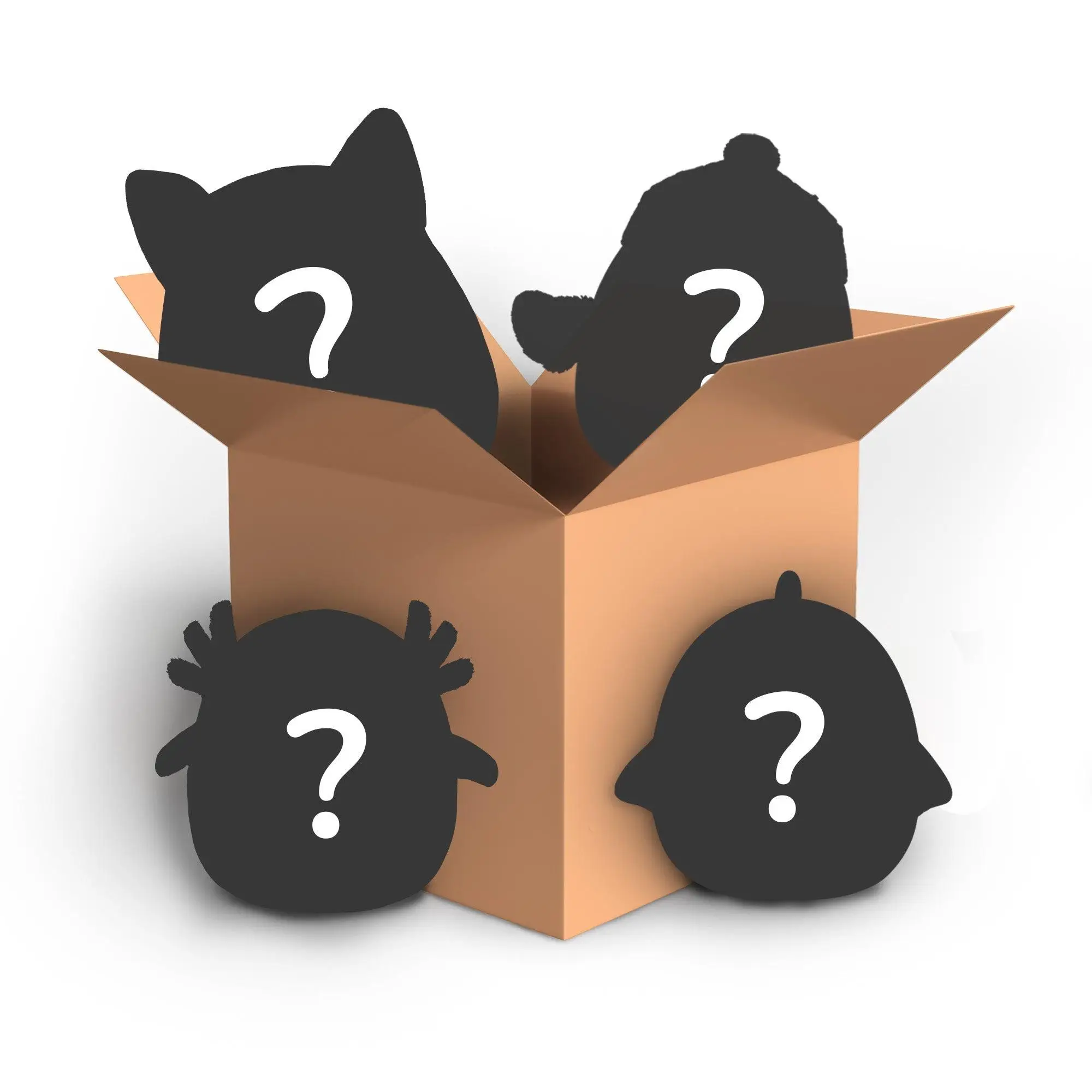 Squishmallows Mystery Box 8-Inch 4-Pack, May Contain Assorted Characters, Items May Vary, Perfect for Toy Collectors and Kids