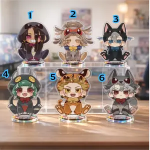 GACHIAKUTA Anime Acrylic Stand Keychain Display Plate Rudo Enjin Zanka Riyo Jabber Desk Decor Collectible Cosplay Fan Gift