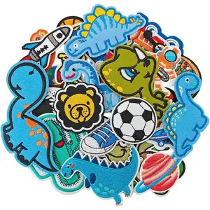 Assorted Embroidered Iron on/Sew on Decorative Applique Patches for Boys Kids Clothing Pants Backpacks Hats Jeans