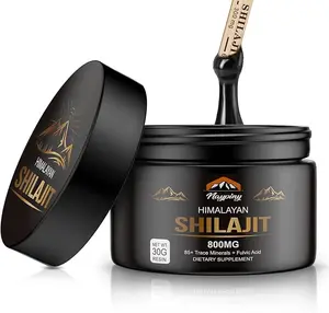 Shilajit Pure Organic Resin - 800mg Gold Grade Shilajit Resin with Fulvic Acid & 85+ Trace Minerals Complex for Energy, Strength & Immunity, Shilajit for Men & Women, 800mg