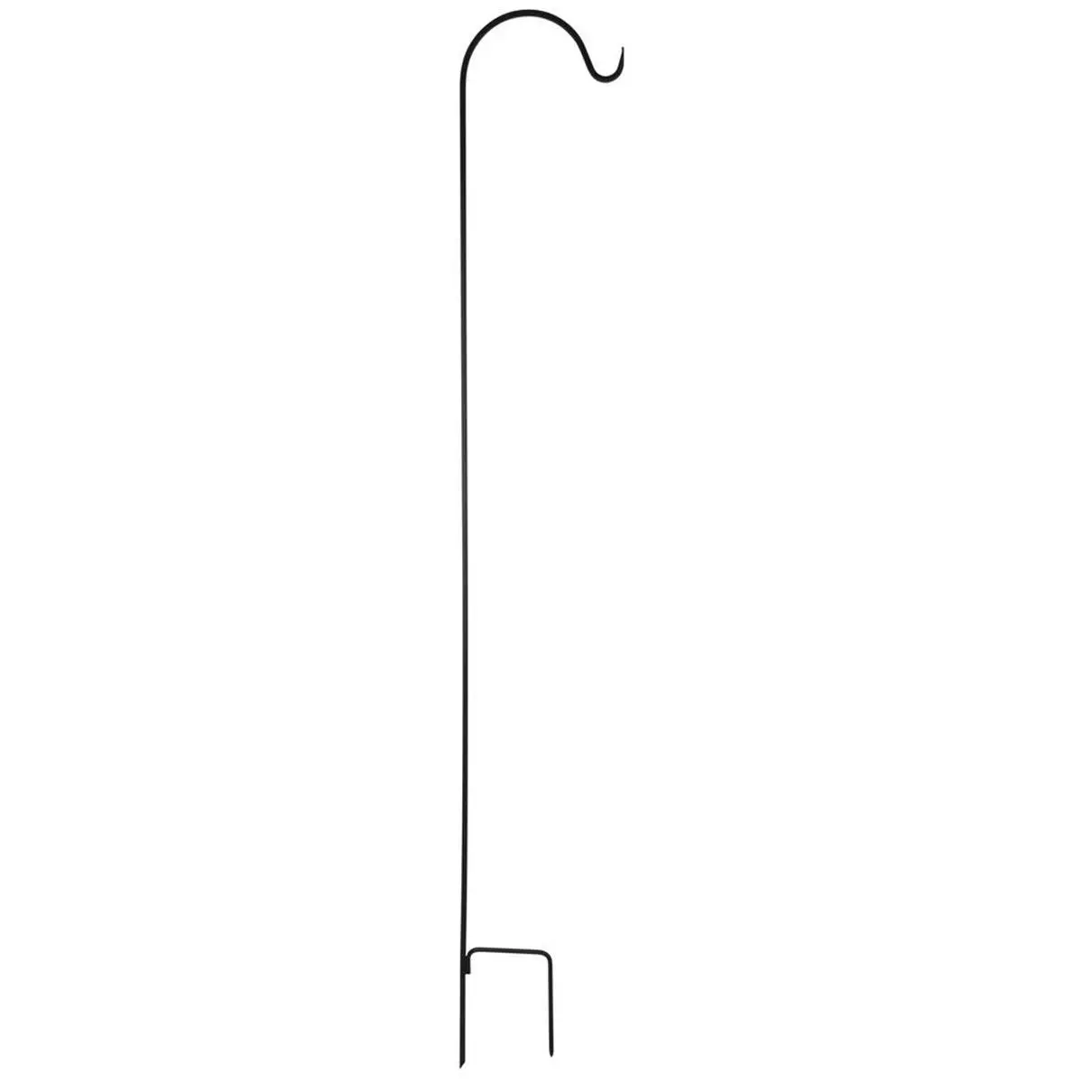 64 in. Green Thumb Single Shepherds Hook, Black, Round, Steel