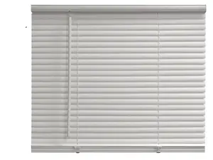 Cordless 1" Vinyl Light Filtering Blinds - White, 39" Width x 64" Length