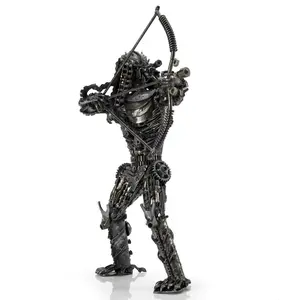 23" Predator with Bow & Arrow Inspired Recycled Metal Sculpture