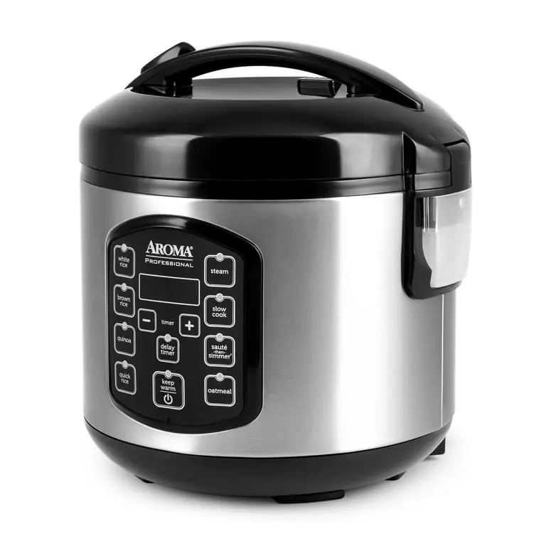 Aroma Professional 8-Cup (Cooked) / 2Qt. Rice & Grain Multicooker, Stainless Steel, New, ARC-954SBD