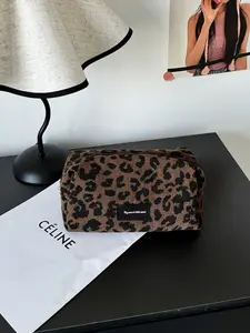 Unique Leopard Print Makeup Bag, Multi-Functional Large Capacity Storage Pouch, 2026 Fashion Cosmetic Organizer, Essential Beauty Accessory