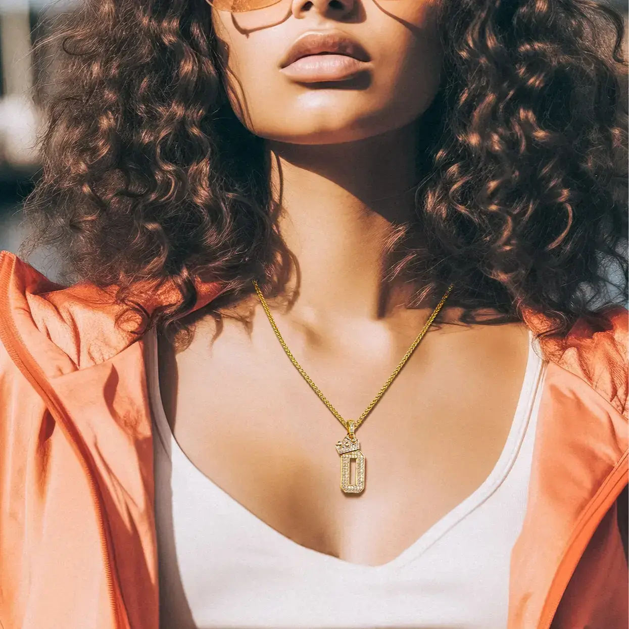 Initial letter pendant, necklace number pendant, A-Z chain, crown necklace, men's and women's capital letter necklace, jewelry Initial letter pendant, necklace number pendant, A-Z chain, crown necklace, men's and women's capital letter necklace, jewelry