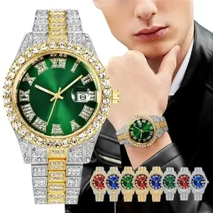 Luxury Iced Out Hip Hop Men’s Watch – Diamond Style Fashion Wristwatch – Multiple Colors