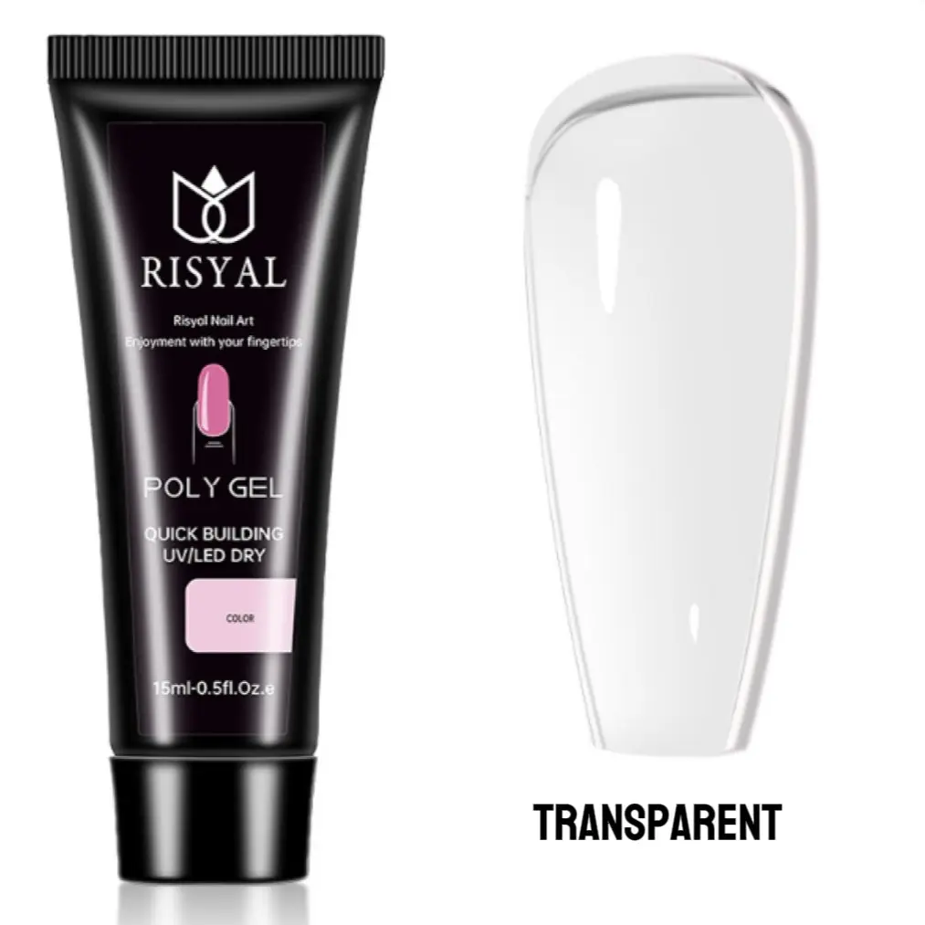 Poly gel-tansparent (for dual nail from mold)