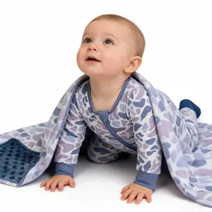 Adorable Camo Romper & Minky Blanket Matching Set for Baby | Complete Camouflage Gift Bundle | Perfect for Newborns & Little Hunters