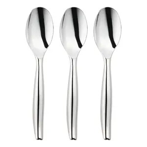 Silver Disposable Plastic Serving Spoons