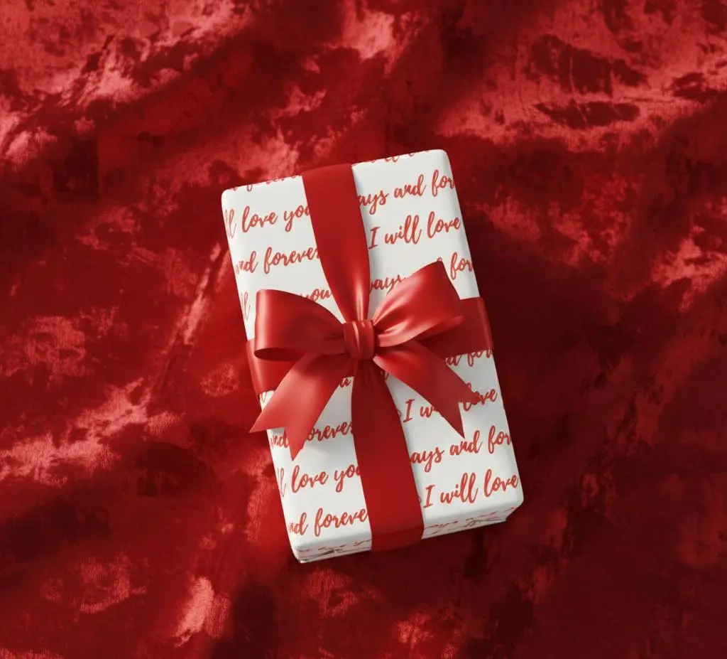 Valentines Wrapping Paper Wedding Wrapping Paper I Will Love You Always and Forever