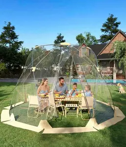 Garvee 12.5x12.5 ft Outdoor Pop Up Bubble Tent, 8-10 Person Garden Dome Igloo Tents with All Weather Transparent Design, Rainproof & Windproof Dome Shelter for Camping, Backyard, Patio, Beach