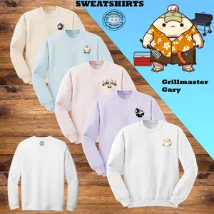 Dumpling Designs- Grillmaster Gary Comfy Crew Neck Sweatshirt