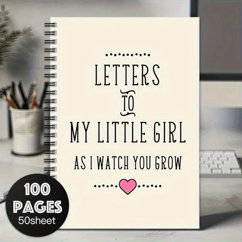 Notebook 1 piece, spiral notebook | Gift for daughter, granddaughter or niece, new mom souvenir, letter to my little girl, daily plan, Journals For Writing, Travel Diary Notebook, Spiral Notebook Journal, Spiral Bound Notepad, Spiral Coil Notebook