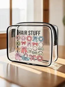 Large Capacity PVC Toiletry Bag, High-Quality Fade-Resistant Material, Zipper Seal, Lightweight, Travel Essential, Modern Design, Travel Cosmetic Bag, Travel Essentials Bag, Multifunctional Toiletry Bag, Travel Bag For Toiletries
