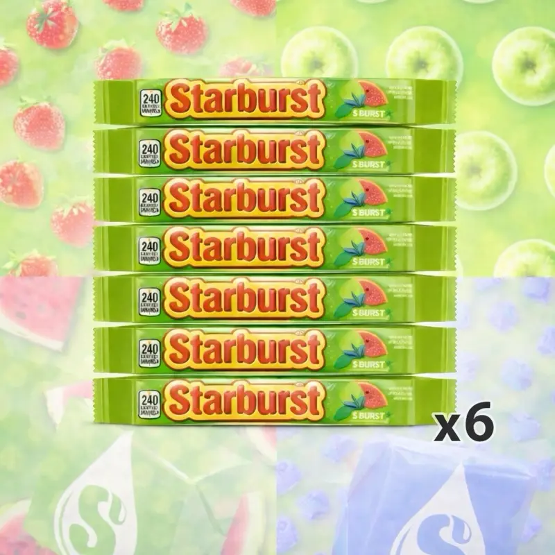 Starburst Assorted Sour Fruit Chews 2.07 oz. 6 Pack Starburst Assorted Sour Fruit Chews 2.07 oz. 6 Pack