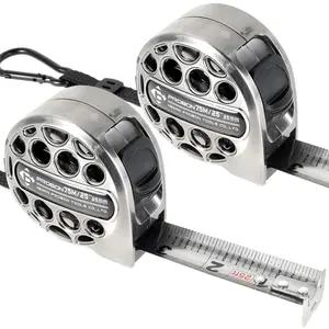 Stainless Steel Measuring Tape Retractable Ruler Tape Measure with Measurements on Both Sides Easy Read Measuring Tape  Tape Measure for Household Industrial Woodworking (2, 25 ft)