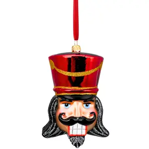 Crimson Glass Nutcracker Ornament