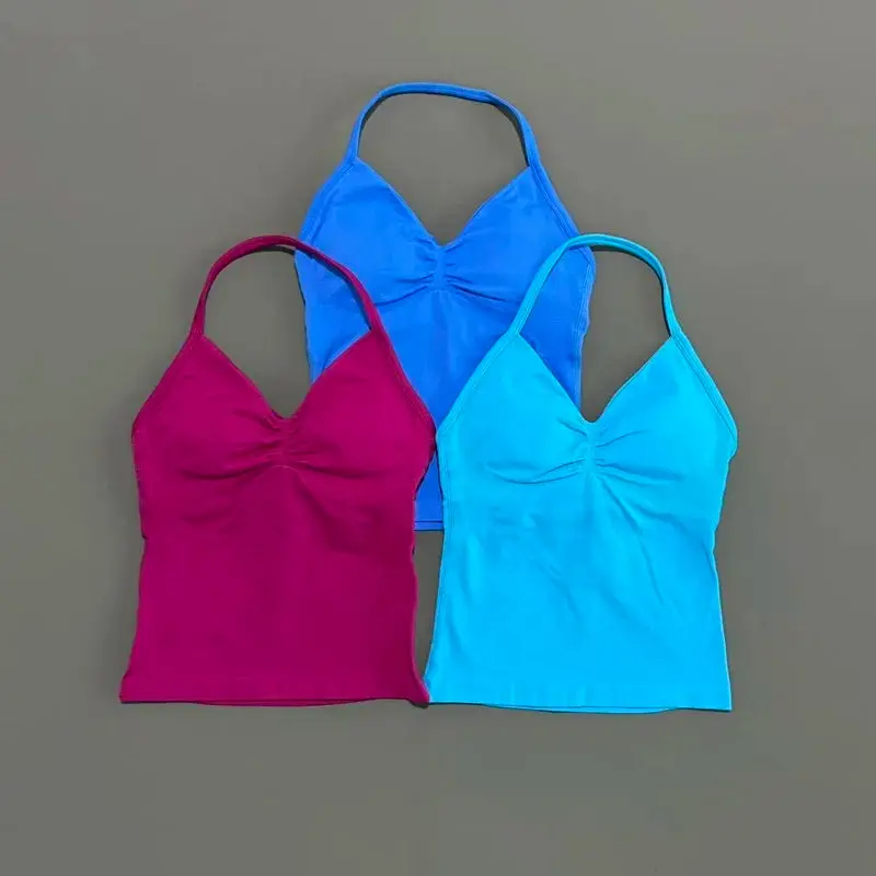 Women's Sporty Backless Halter Tank Top (30 colors available)