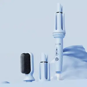 3 in 1 Automatic Rotating Curling Wand Set, 1 Set Multifunctional Hair Styling Tool, Automatic Curling Irons, Heated Curler for Home & Travel