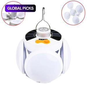 portable solar camping lantern, foldable led football bulb with hook, rechargeable usb table flashlights for home, office, tent, outdoor emergency outages lighting, camping gear, adjustable flashlight