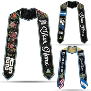 Personalized Nicaraguans Graduation Stole, Nicaraguans Flag Graduation Sash Class of 2025, Customize Nicaragua Graduation Sash