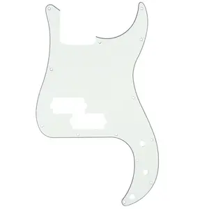 Precision Bass Pickguard - 13-Hole Fits Fender 4-String USA/MIM P-Bass - 3-Ply Aged White