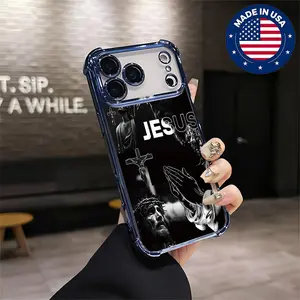 Jesus Christian Religious Cross Aesthetic Design Pattern Casing For iphone 16 15 14 13 12 Plus Pro Max Flaunt Mobile Phone Case TPU Drop Protection Shockproof Protector Vintage unique Fashion Trend Anti-scratch Stylish Smartphone Cover