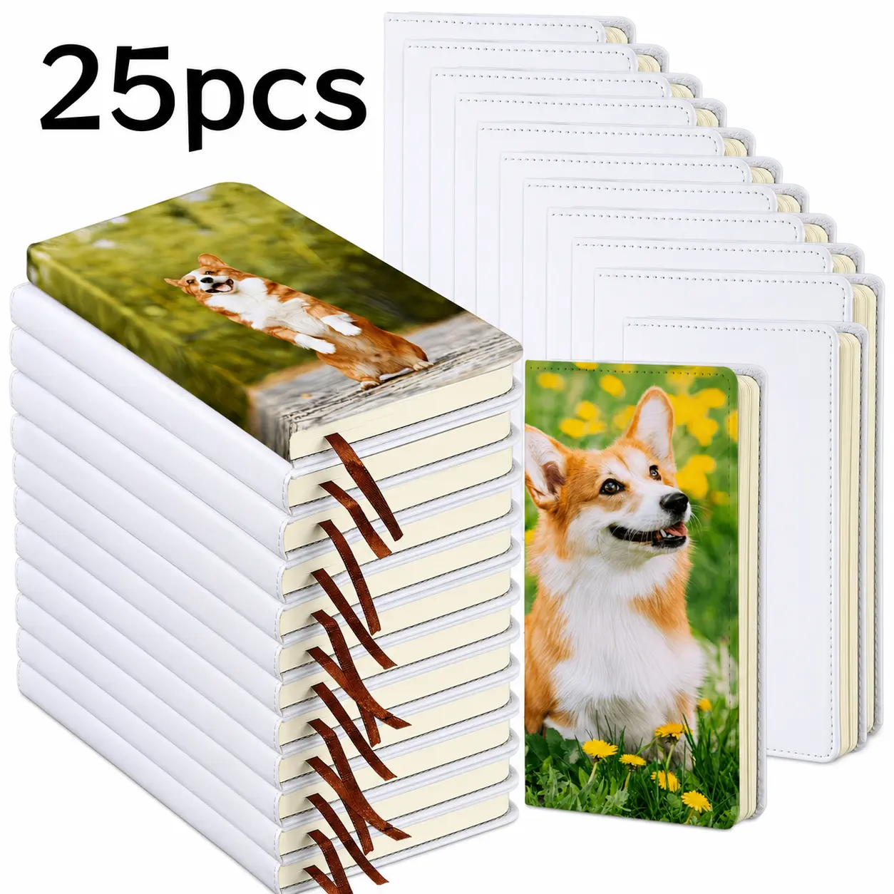 25pack USA WAREHOUSE A5 Blank Notebook Sublimation Pu Leather Notebook Wholesale Sublimation Notebook PU Leather Cover A5 Blank Notebooks For Gift Sublimation Blanks Journal Notebook Cover Classic Ruled Paper