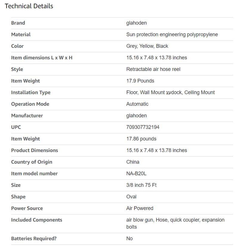 GLAHODEN Upgraded Retractable Air Hose Reel,MAX 3/8IN x 100FT Hybrid Air Hose Max 300PSl, AirCompressor Hose Reel Auto-Rewind with 6.6 FTLead in, Ceiling/Wall Mount Enclosed Pp Reel &Built-in 180° Swivel Bracket，TikTokShopBlackFriday