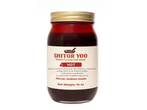 Shitor Yoo Chili Sauce (16oz HOT) – Spicy Ghanaian Side & Dipping Sauce | Meats  & Seafood Chili Condiment | Smoky, Bold Flavor