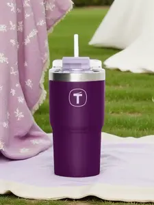 Tumbler 210z Stainless Steel Lead Free Leakproof Double-Wall Insulated with Ergonomic Handle & Protective Finish Blue Color BPA Free Cup Holder Friendly