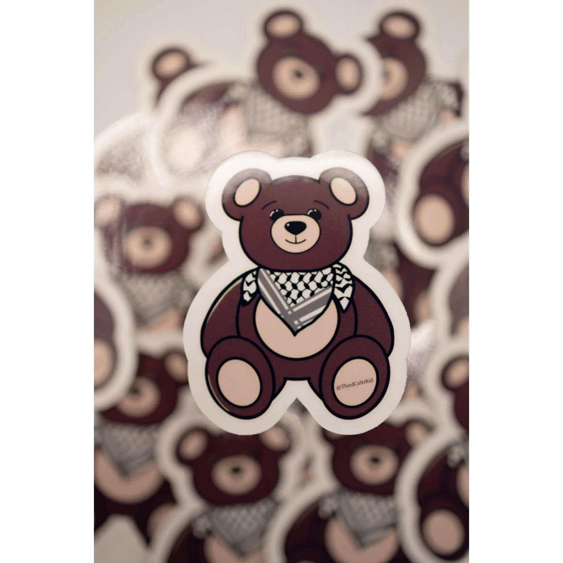 Keffiyeh Teddy Bear Sticker