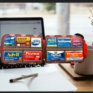 Pocket Pharmacy/ Medicine Organizer / Travel Kit with Labels Customized / Pocket Pharmacy Organizer Healthcare Aid