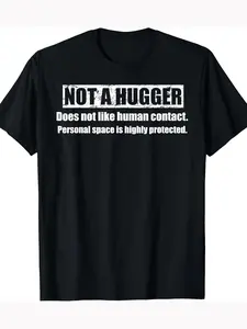 Don't love hug T-shirt interesting I don't love hug definition 220g 100% cotton T-shirt, durable cotton feel, modern graphic feel, for adults, office commute, Independence Day, Martin Luther King Jr. Day