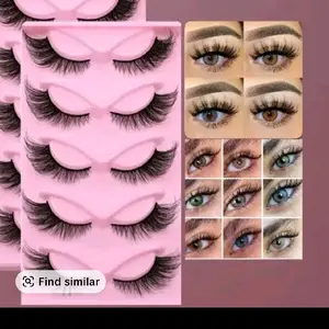 Amoris USA DIY Lash Extensions - 6 Pairs of Lightweight Synthetic Eyelashes for Pestañas - Item No. DIY-10-5M